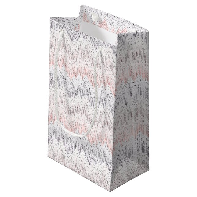 Polka Dotted Mountain Peak Pattern Small Gift Bag (Front Angled)