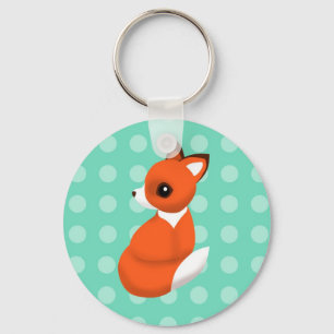 Polka Fox Keychain