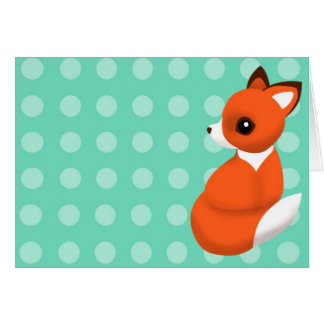 Polka Fox Notelet Cards
