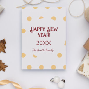 Polka gold New Year's Eve Party Card
