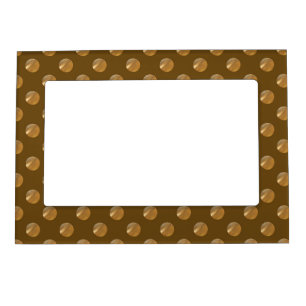 Polka golden dots magnetic picture frame