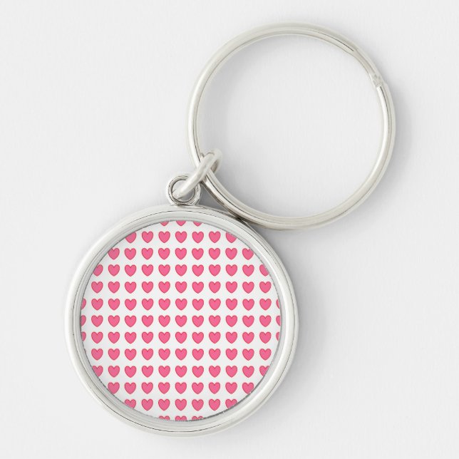 Polka Hearts Keychain (Front)