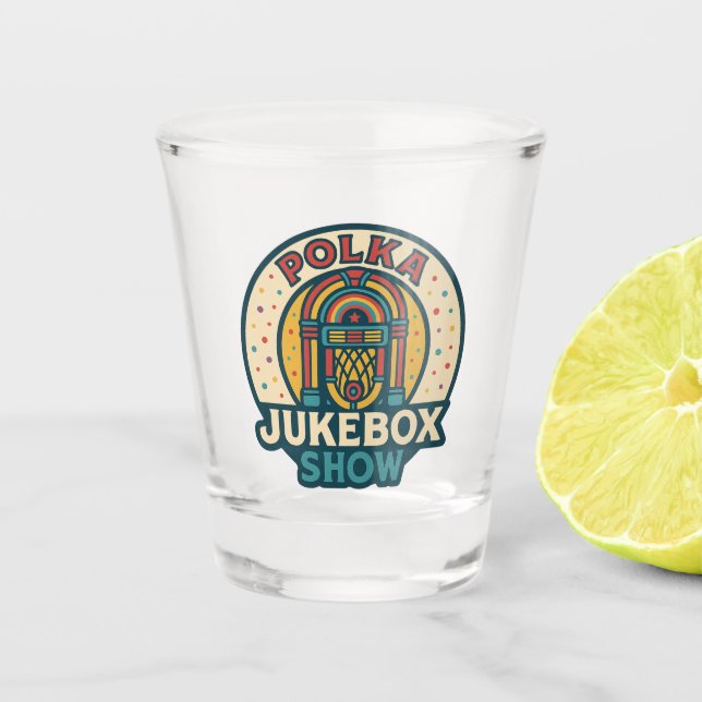 Polka Jukebox Logo Shot Glass (Front)