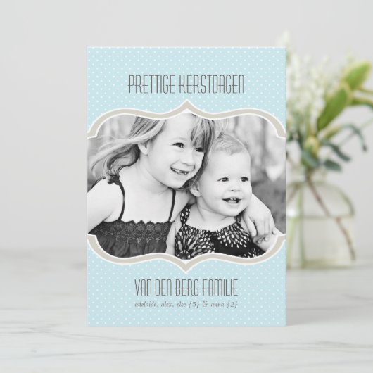 Polka Kaart van de Vakantie Kerstmis Dot (Standing Front)