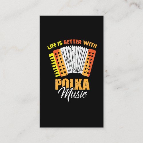 Polka Music Accordion Polish Dancing Business Card