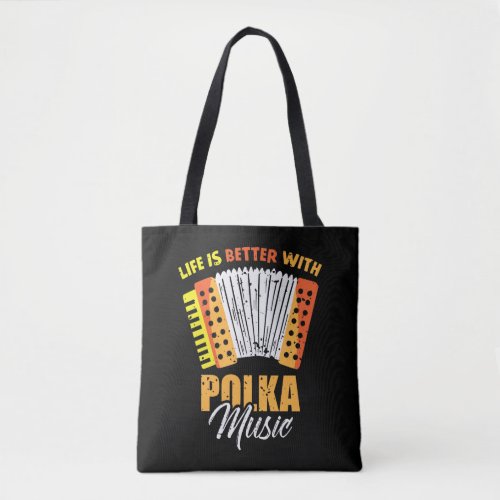 Polka Music Accordion Polish Dancing Tote Bag
