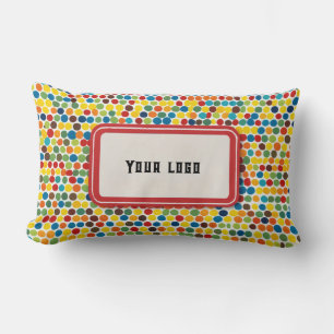 "Polka Prism Paradise: Colorful Dots Throw Pillow