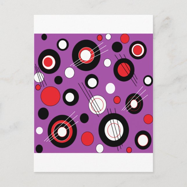 Polka Purple Postcard (Front)