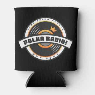 Polka Radio Can Koozie