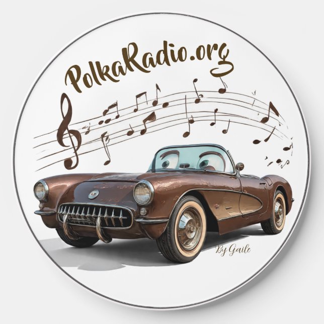 Polka Radio! Corvette Wireless Charger (Front)