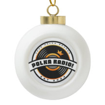 Polka Radio Snowflake Framed Ornament
