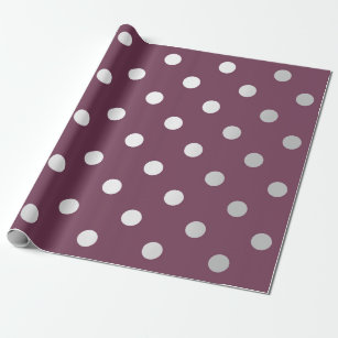 Waffle Polka Dot Pattern in Burgundy Wrapping Paper | Zazzle