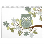 Polka Tree Owl Calendar at Zazzle