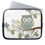 Polka Tree Owl Electronics Bag at Zazzle