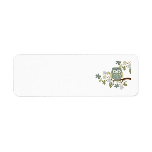 Polka Tree Owl Label