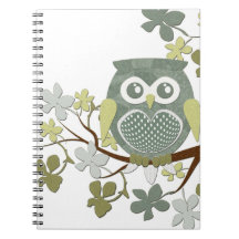 Polka Tree Owl Notebook