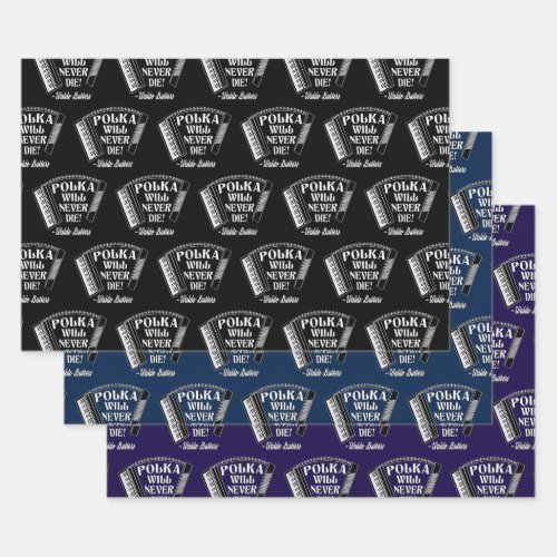 Polka Will Never Die Dresden Fans Wrapping Paper Sheets