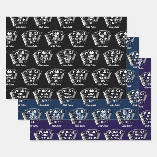 Polka Will Never Die Dresden Fans Wrapping Paper Sheets (Set)
