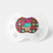 Polkadot Cupcake Pacifier (Front)