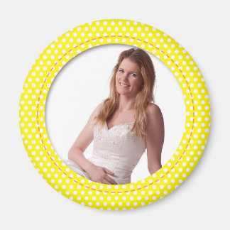 Polkadot Frame in yellow Magnet