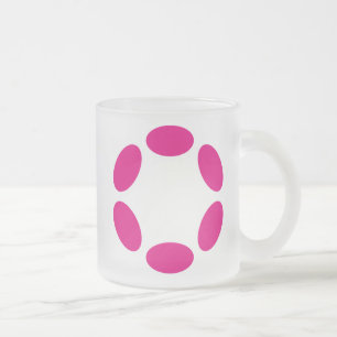 Polkadot Frosted Glass Coffee Mug