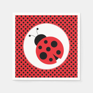 Polkadot Ladybug Party Napkins