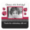 Polkadot Ladybug Red/Black SQUARE Favor Sticker