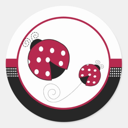 Polkadot Ladybugs Envelope Seals