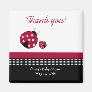 Polkadot LadybugsBaby Shower Favor Magnet