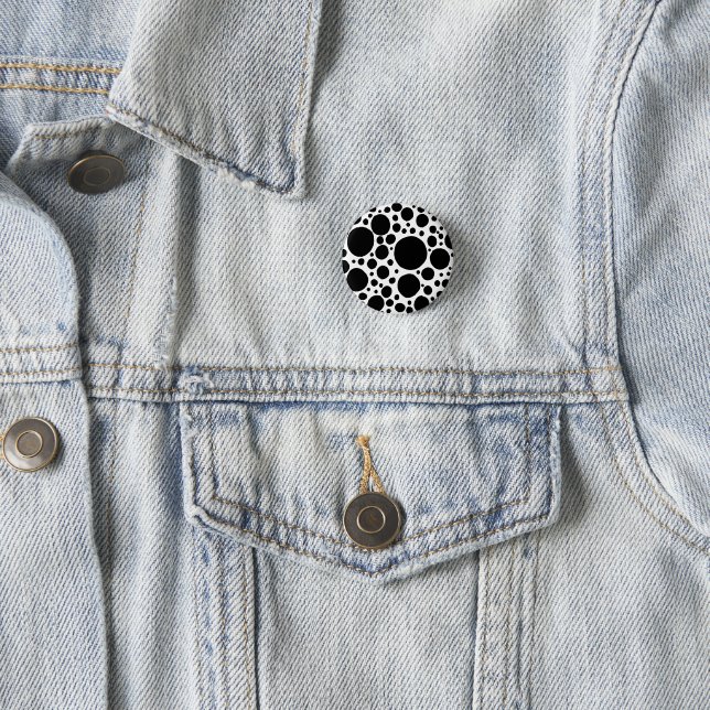 Polkadot Madness Pinback Button (In Situ)