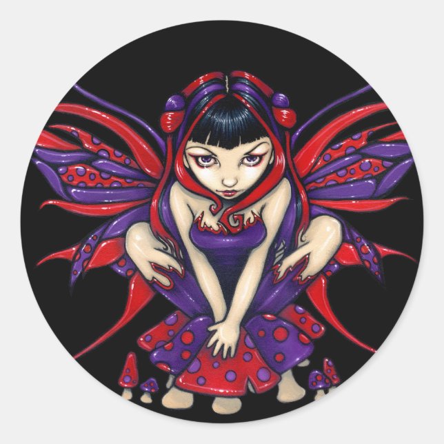 "Polkadot Mushroom Fairy" Sticker (Front)