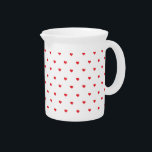 Polkadot My Heart Pitcher<br><div class="desc">Hand drawn polkadot heart shape pattern.</div>