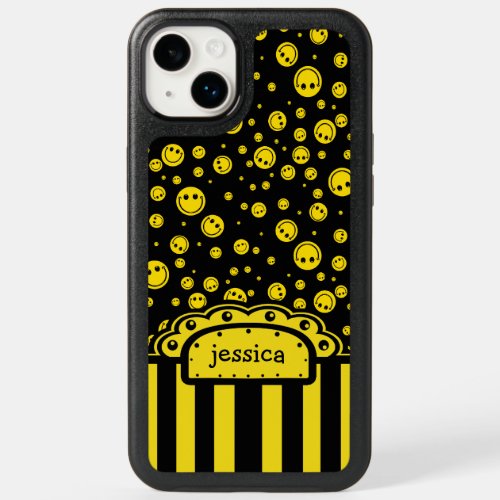 PolkaDot Name Template OtterBox iPhone 14 Plus Case