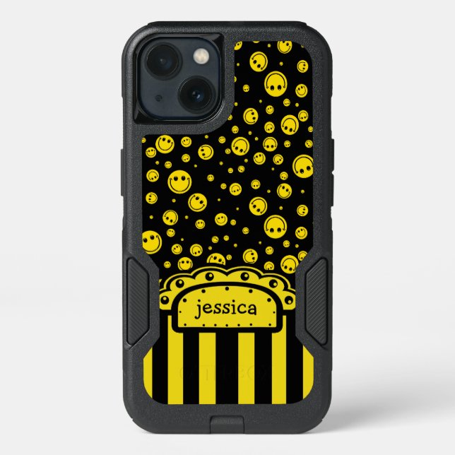 PolkaDot Name Template Otterbox iPhone Case (Back)