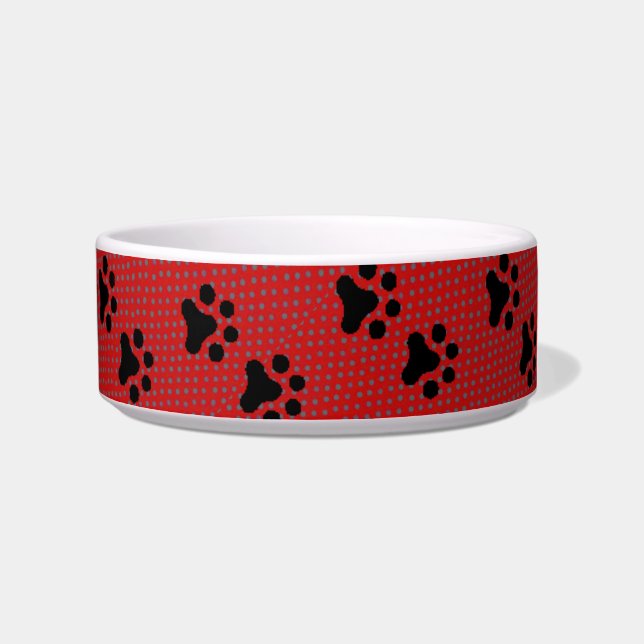 Polkadot Paws Meow Bowl (Right)