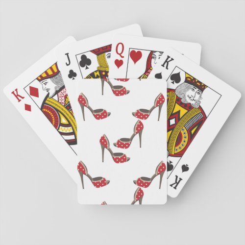 Polkadot Pumps _ Red Playing Cards
