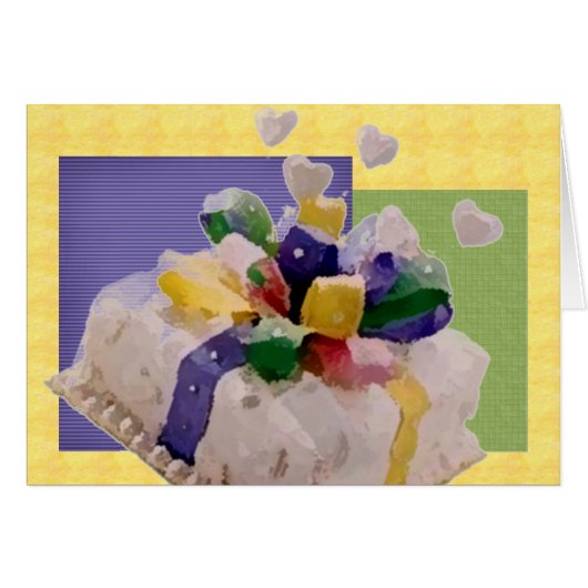 Polkadot Ribbon Cake Cards (Front Horizontal)