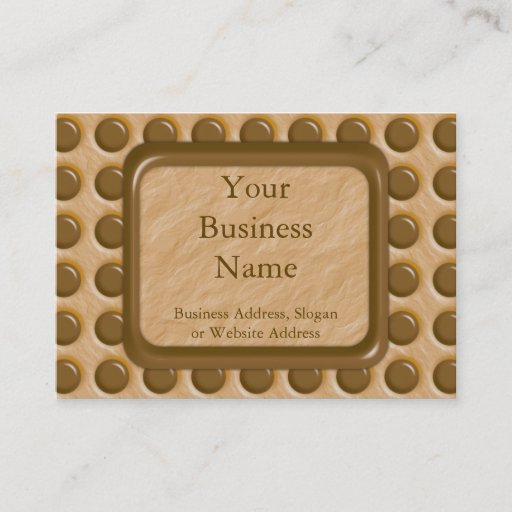 Customizable Polkadots - Chocolate Peanut Butter Business Card