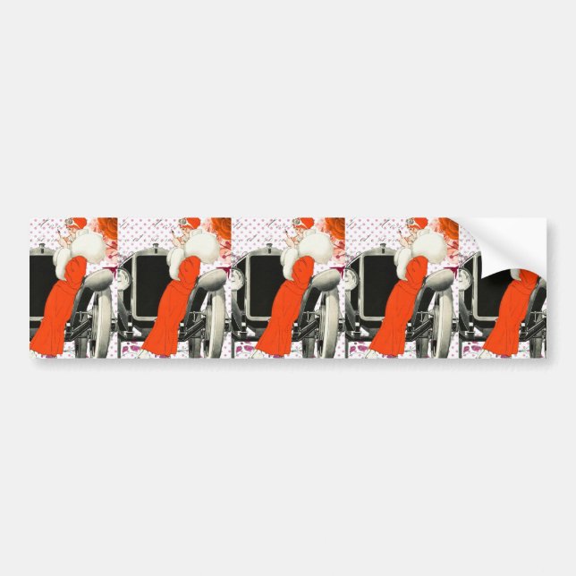 polkadots flapper bumper sticker (Front)