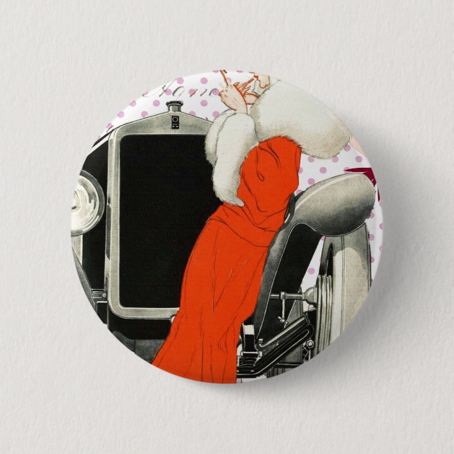 polkadots flapper pinback button (Front)