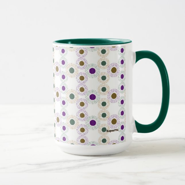Polkadots (gold/green/purple) mug (Right)