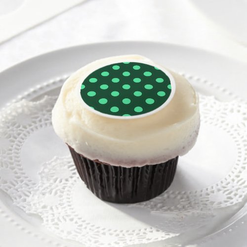 Polkadots _ Green Edible Frosting Rounds