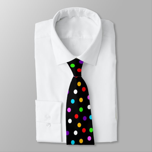 Polkadots Spots & Dots Pattern Neck Tie (Tied)