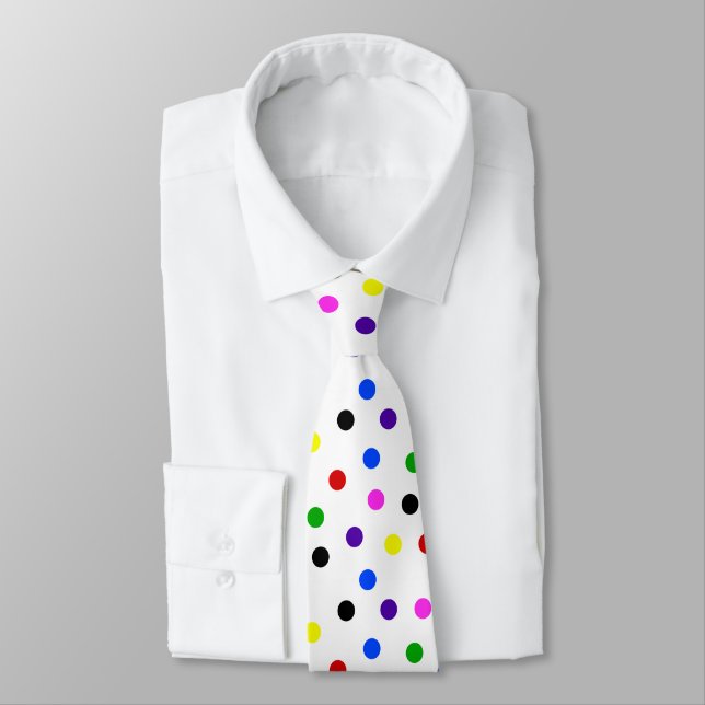 Polkadots Spots & Dots Pattern Neck Tie (Tied)