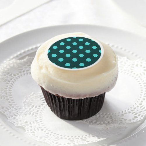 Polkadots _ Teal Edible Frosting Rounds