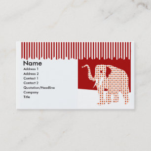 Polkadotted Cute Fun Circus Elephant Business Card