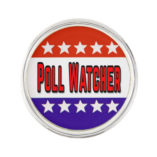 Poll Watcher Lapel Pin (Front)
