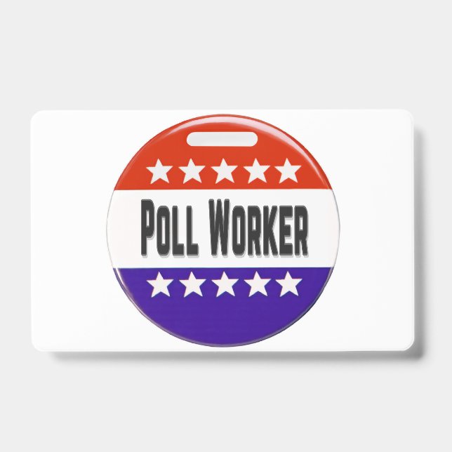 Poll Worker Badge (Front)