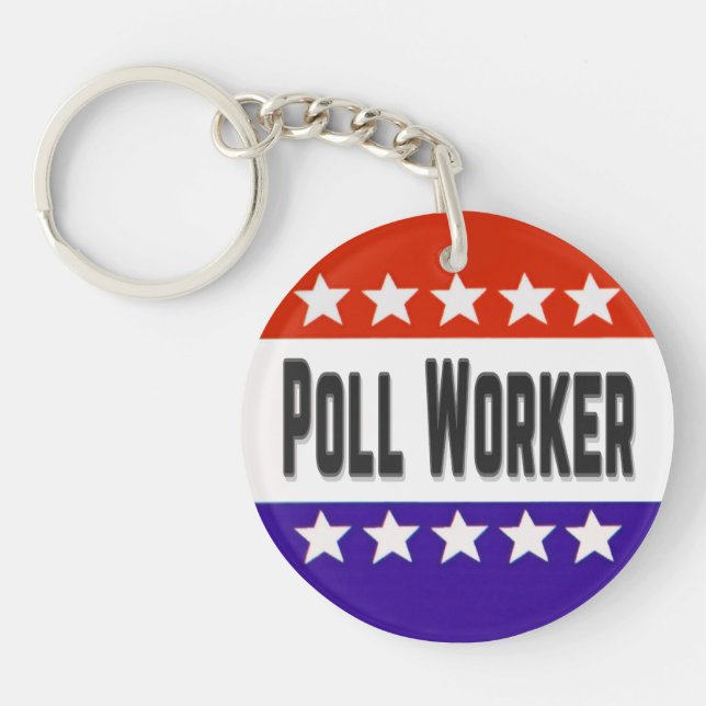 Poll Worker Keychain (Front)