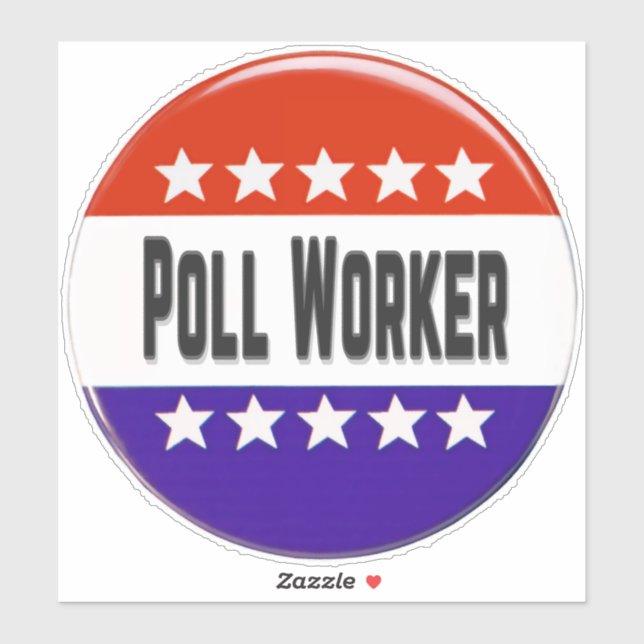 Poll Worker Sticker (Sheet)